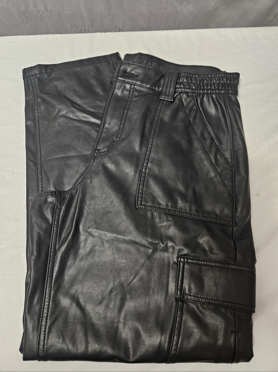 American Eagle Outfitters Pants - American Eagle PU Cargo Black Pants Biker Grunge GothCore Size 14!